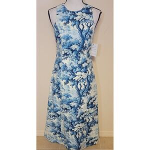 Mestiza | Dresses | Mestiza Odette Dress Midi Convertible Shoulder Blue  Floral Party Garden Size 2 | Poshmark